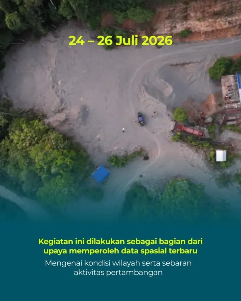 Foto udara area pertambangan di Nabire, Papua Tengah